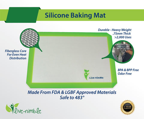 Live-Nimble Silicone Baking Mats (Set of Two)