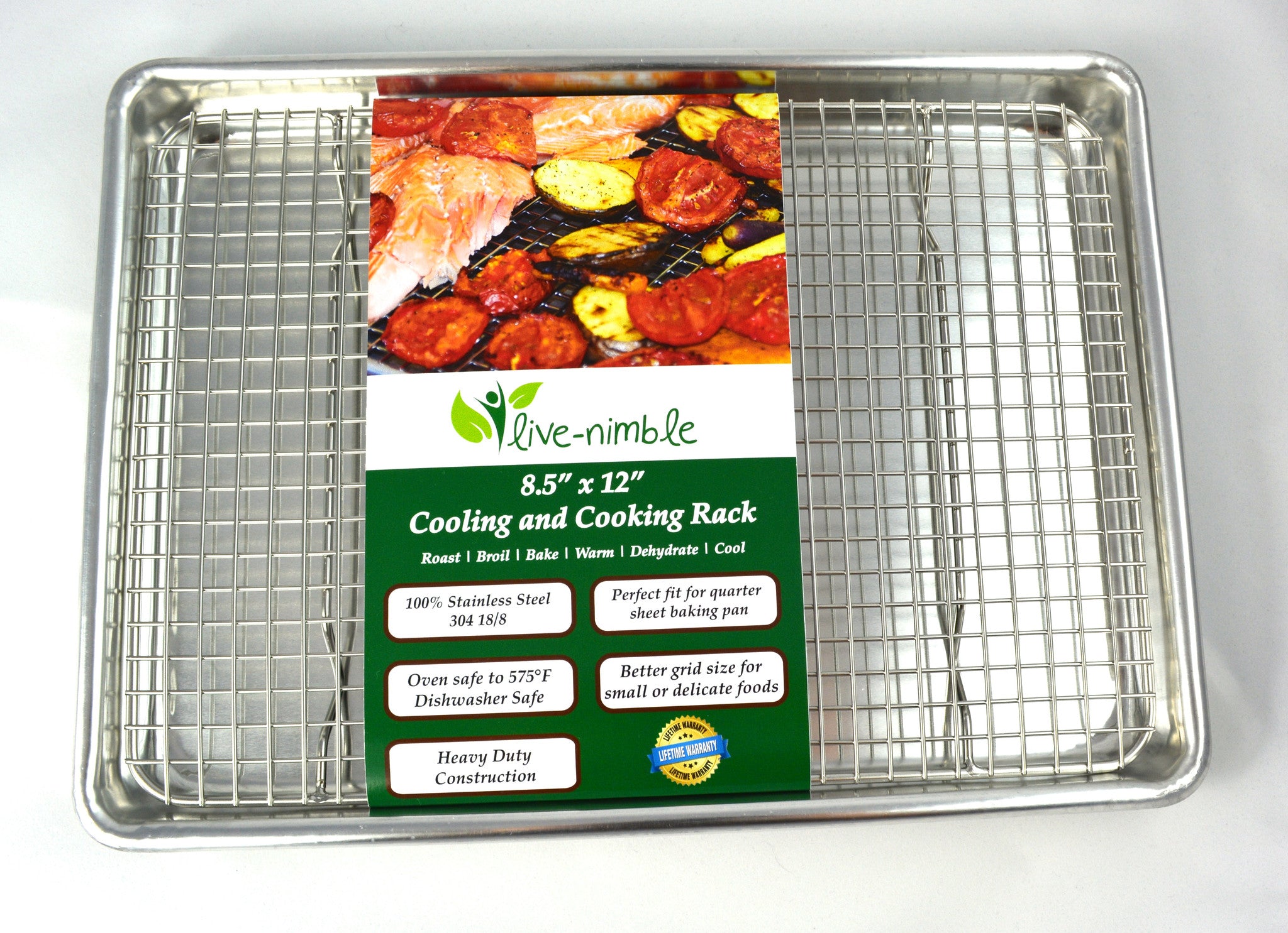 100% Stainless Steel Cooling Rack, Baking Rack, Roasting Rack and Cook –  Live-Nimble.com